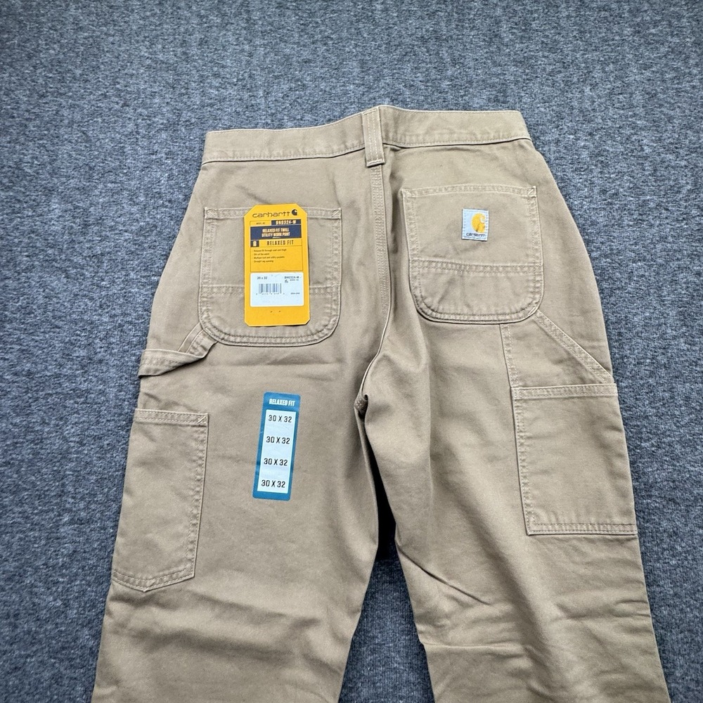 Carhartt Relaxed Fit Twill Work Pants Men's Sz 30x32 BN0324-M Tan Khaki - Picture 16 of 16